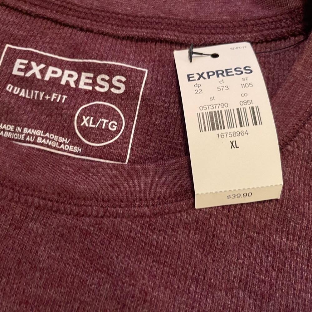 Express | Maroon long sleeve shirt | men XL - Picture 5 of 6